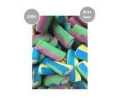 500G BULK BAG BLOWPIPE BITES SOUR MULTICOLOUR SUAGR COATED SOUR CANDY LOLLY