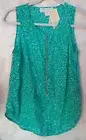NWT LADIES MICHAEL KORS SIZE SMALL BLUE/GREEN PULL OVER TOP