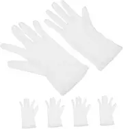 Totority 3 Pairs Billiard Referee Gloves Non Slip Billiard Gloves Table Game Accessories Billiards Pool Accessories Table Game Supplies White Polyester Cotton