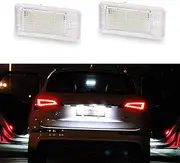 GOFORJUMP 2Pcs 12V White 18 LED Number License Plate Light Lamp For A/UDI A3 S3 8P/8PA A4 S4 B6/B7 RS4 A5 A6 S6 C6 A8 S8 D3 Q7 4L