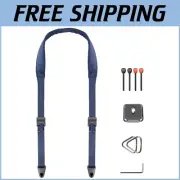 Adjustable Dark Blue Camera Shoulder Strap with Quick Release for Photographers
