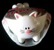 Joie Meow Cat Stackable Kitchen Measuring Cups Set, White