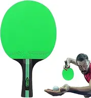 Table Tennis Racket – Pong Paddle | Horizontal Racket | Adult Student Training Bat with Long Handle – Double-Sided Rubber, Wood, Shockproof, Waterproof, Lightweight Design