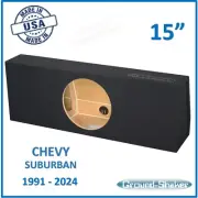 Chevy Suburban 1991-2024 15" Sealed Sub Box Subwoofer Enclosure Speaker Box