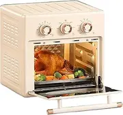 18 L Large Capacity Oven, 1360W Desktop Electric Oven, Adjustable Temperature 80-230℃, 60-Minute Timer, Five Functions, Air Frying, Grilling, Pizza Baking, Dried Fruit, for Kitchen