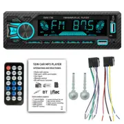 Single DIN Car Stereo Radio Audio Bluetooth MP3 Player FM Receiver USB AUX TF
