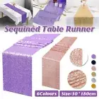Sequin Table Runner Square Decorative Hotel Tablecloth for Wedding Party Decor