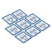 8Pcs NFC Stickers NFC215 Tag Sticker 504 Bytes Square NFC Tags Blue