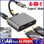 Adapter USB 3.0 Type-C to Dual HDMI USB C Hub Docking Station Screen Expansion