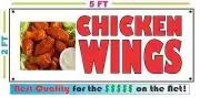 Full Color CHICKEN WINGS BANNER Sign NEW Larger Size Best Quality for the $