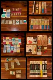 Vintage Zippers Buttons Needles Singer Binding Craft 1960s 1970s HUGE SEWING LOT