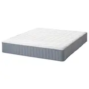 VÅGSTRANDA pocket sprung mattress, extra firm/light blue, Queen