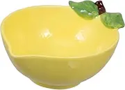 TOPPERFUN Cute Lemon Ceramic Bowl Stylish Multi Use Fruit Dessert Serving Dish Unique Home Decor Accent for Kitchen Dining Table Charming Versatile Design