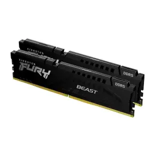 【Kingston 金士頓】FURY Beast DDR5 6000 64GB (32GB x2) PC 記憶體 黑 (KF560C36BBEK2-64) *超頻