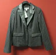 Ashley Brooke Pin Stripe Black Blazer UK 12 EU 40 LN110 AK 06