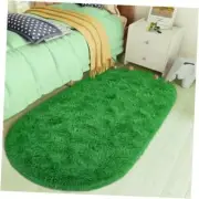 LOCHAS Fluffy Bedroom Rug 2.6 x 5.3 Feet, Shaggy Area 2.6' x 5.3' Grass Green