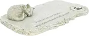 Kisangel Resin Memorial Stone Pet Memorial Kitten Tombstone Animal Statute Ornament Cat Statues Outdoor Cat Tombstone Statue Cat Memorial Garden Stones DIY Resin Craft Outdoor Pet Figurine