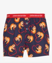 NEW PETER ALEXANDER MENS SLOTH HEART NAVY BOXER PJ SHORTS XXL RP$49.95