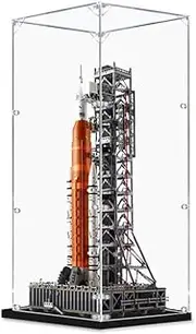 Acrylic Display Case for Lego 10341 Icons NASA Artemis Space Launch System Figure Storage Box Dust Proof Glue Free
