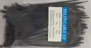 6” Black Nylon Cable Tie Zip Heavy Duty Plastic Wire - Pack of 100pcs