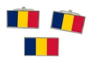 Chad Tchad Flag Cufflink and Tie Pin Set
