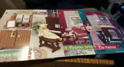 4 Annies Attic Plastic Canvas Parlour, Antique Washstand, Piano, Victorian Sette