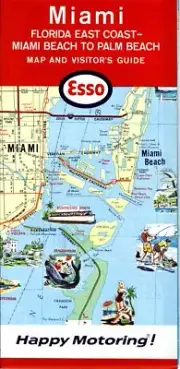 1965 Esso Road Map: Miami NOS