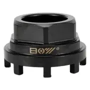 Bicycle Bottom Bracket 8 Notch Tool Carbon Steel Axis Sleeve Replacement Black