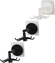 NAMOARLY 3pcs Rotatable Wall Mounted Adhesive Hooks No Drilling Design for Bathroom Kitchen and Home Storage Towel Hooks Space Saving Organization
