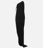 [Rick Owens] Rick Owens Taco one-shoulder cotton maxi dress AU 12 black