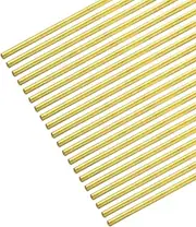 uxcell Brass Rod,Brass Solid Round Rod 1.5mm/0.06inch Diameter 350mm Length Lathe Bar Stock for RC Model DIY Craft Pack of 20