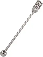 NDNCZDHC 6.1in Honey Mixing Stirrer, 304 Stainless Steel Honey Dipper, Smooth Honey Comb Stick, Honey Spoon Dispensing Drizzling Jam