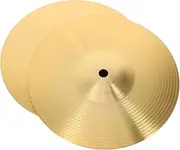Gatuida 2pcs Set Cymbals Crash Ride Cymbal Jazz Thin Hat Cymbal Musical Percussion Cymbal Splash Cymbal Jazz Drum Symbols Cymbal Replacement Small Percussion Instruments Brass