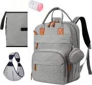 Diaper Bag Backpack Large Baby Bag with Changing Pad Pacifier Case & Stroller St
