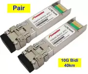 Pair - 40km 10G BiDi SFP+ Transceiver for Cisco, Mikrotik, Huawei, Juniper
