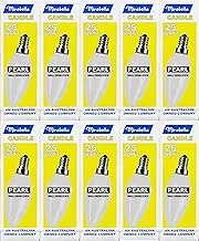 10 x 25W Pearl Candle Light Globes Bulbs Lamps E14 Small Edison Screw SES Incandescent