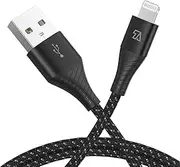 Teleadapt iPhone Charging Cable 1.8M, Lightning Cable MFi Certified USB A to Lightning Cord Fast Charging Compatible with iPhone 14 13 12 Pro Max Mini XS XR X 8 Plus 6s iPad and More, 1 Pack, Black