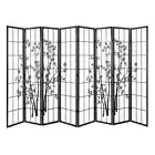 Artiss Room Divider Screen Privacy Dividers Pine Wood Stand Black White 8 Panel