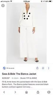 Sass & Bide The Bianca Pant Size Aust 10- NWT