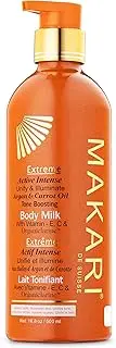 Makari Extreme Carrot & Argan Oil Skin Toning Milk 500ml - Lightening, Brightening & Tightening Body Lotion with Organiclarine - Whitening & Anti-Ageing Treatment for Dark Spots, Acne