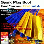 New HEAT SHIELD Boots Sleeve suit Spark Plug Boots Gold 30mm ID Set 4 x Straight