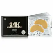 Evique 24k Gold Collagen eye mask (10pairs) Natural Under Eye Gel Patches - Reduce Puffiness, Dark Circles & Wrinkles