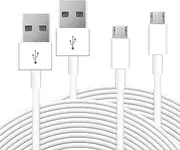 2 Pack 10Ft 3M Power Extension Cable for Wyze Cam, YI Camera, Nest Cam, Blink, Netvue, Kasa Cam, Cloud Camera, Furbo Dog, Arlo Q, USB to Micro USB Extension Charging and Data Sync Cord