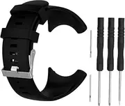 [Muovrto] Armband für Suunto Core All Black, Silikon Smartwatch Ersatz Armbänder