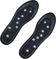 BEBEMOKO Leather Insoles Magnet Therapy Ankle Support for Men's Shoes Plantar Pads Foot Care Insoles