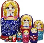 Matryoshka Doll，Wooden Nesting Dolls, Matryoshka Dolls Set 10PCS Matryoshka Nesting Dolls Hand Painted Wishing Dolls Russian Nesting Doll Desktop Decor