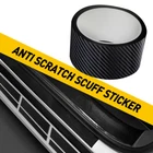 Carbon Accessories Fiber Vinyl Car Door Sill Scuff Cover Plate Sticker Protector