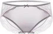 [SilRiver] Women's 100% Silk Lace Brief Panties, Sexy and Comfortable Underpants Hipster, Recommend for Sensitive Skin
