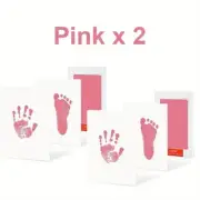 2Pcs/Set Newborn Baby DIY Hand Footprint Kit Ink Pads Photo Frame Handprint Todd