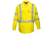 Portwest Mens Bizflame Hi-Vis Flame Resistant Shirt (Yellow) - UTPW1190